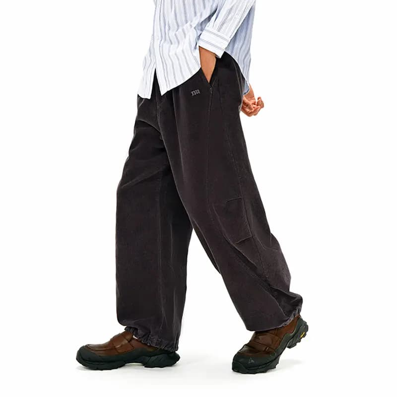 NOTHOMME Outdoor Curved Split Corduroy Pants Loose Solid Color Straight Casual Pants Unisex 7