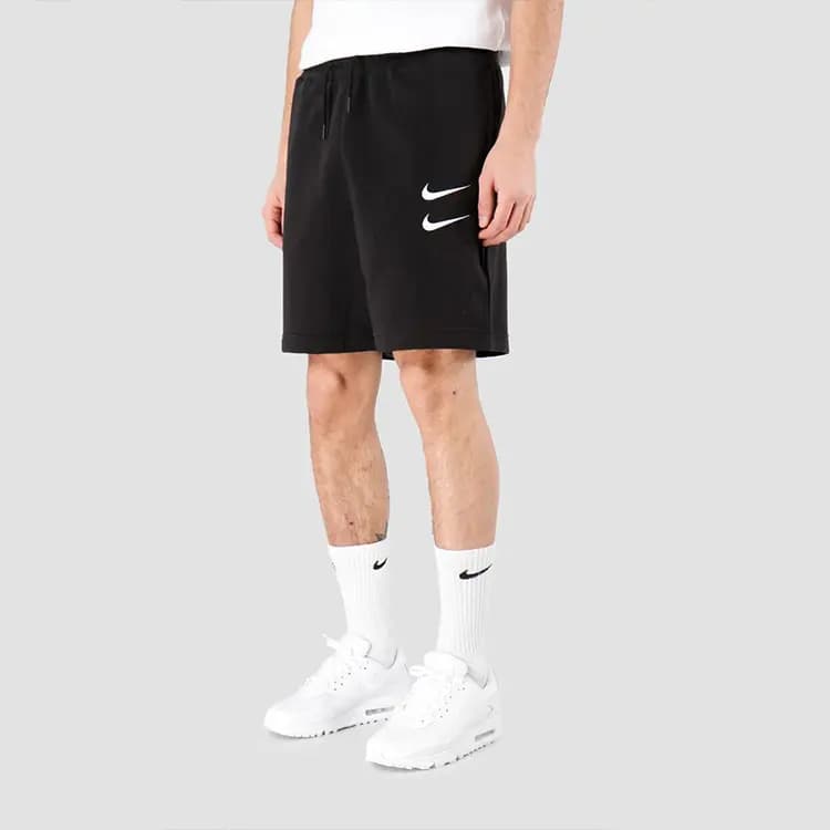 Nike Swoosh French Terry Kişi Şortu Qara 6