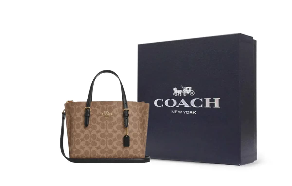 COACH Mollie 25 Çiyindən Asılan Çanta Qəhvəyi/Qara 4