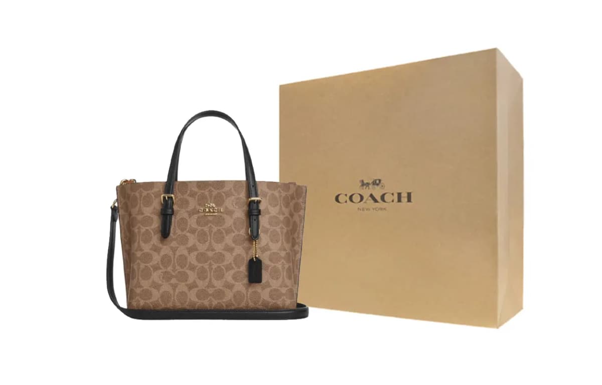 COACH Mollie 25 Çiyindən Asılan Çanta Qəhvəyi/Qara 5