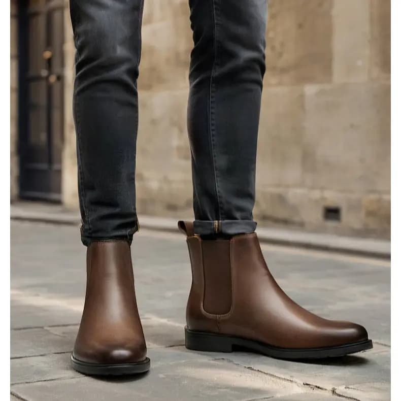 Clarks Chelsea Boots Kişi Taba 5
