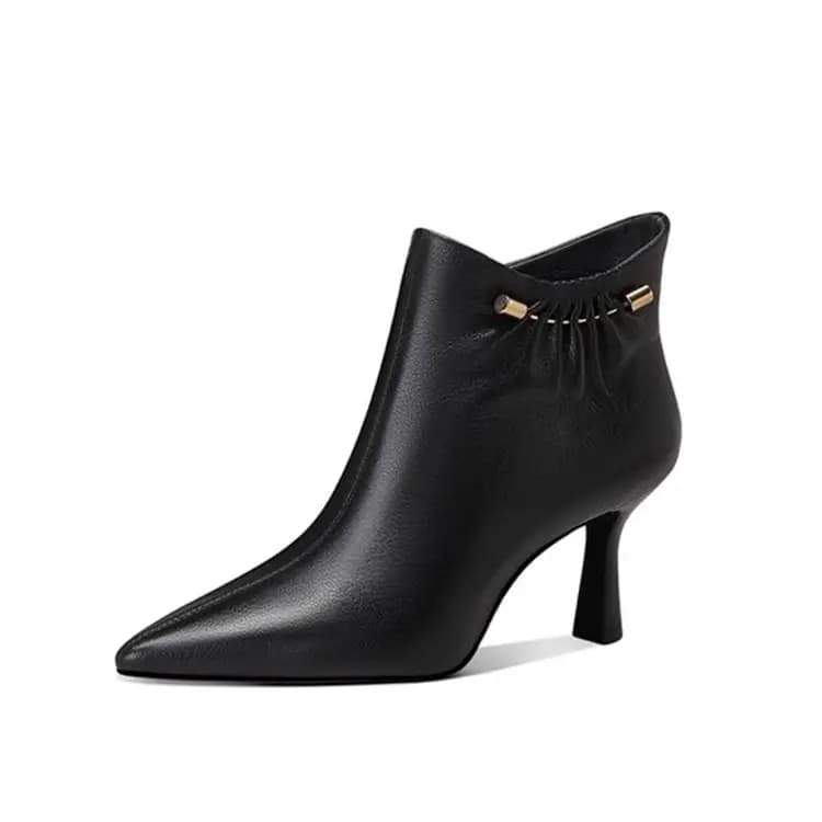 JESSICA SOPHIA Sheepskin Simple Elegant Ankle Boots Women's
