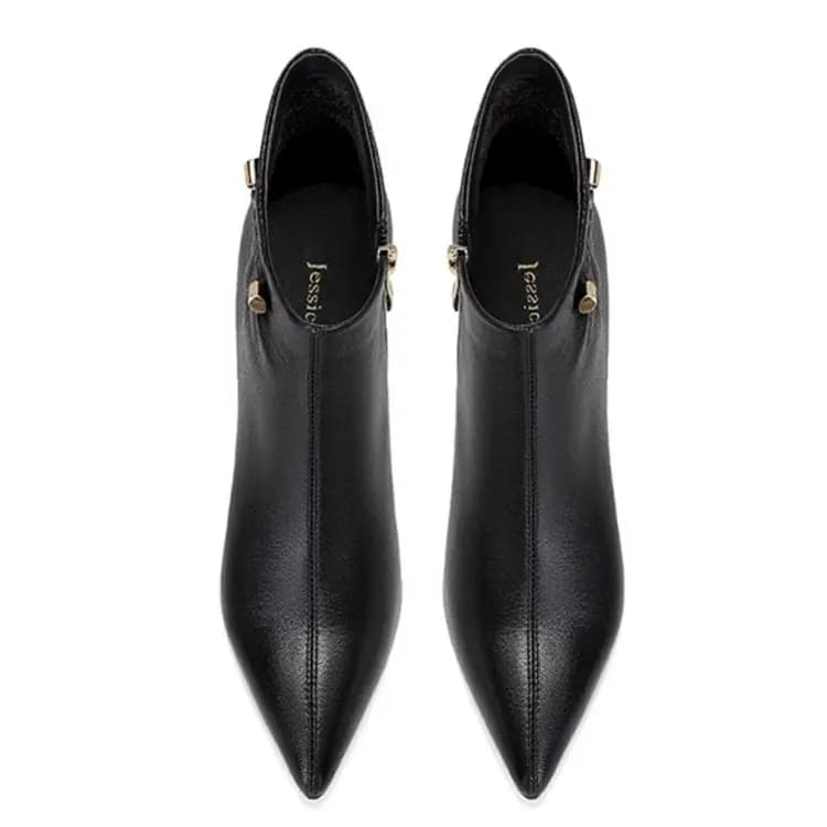 JESSICA SOPHIA Sheepskin Simple Elegant Ankle Boots Women's 5