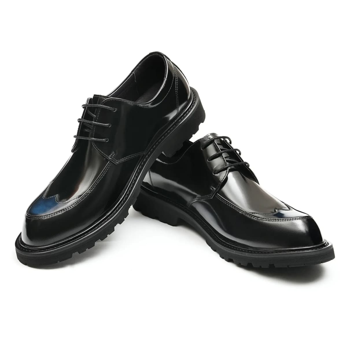 ASTON M.JAZZ Patent Leather Business Round Toe British Versatile Trendy Wedding Shoes Dress Shoes Men's 12