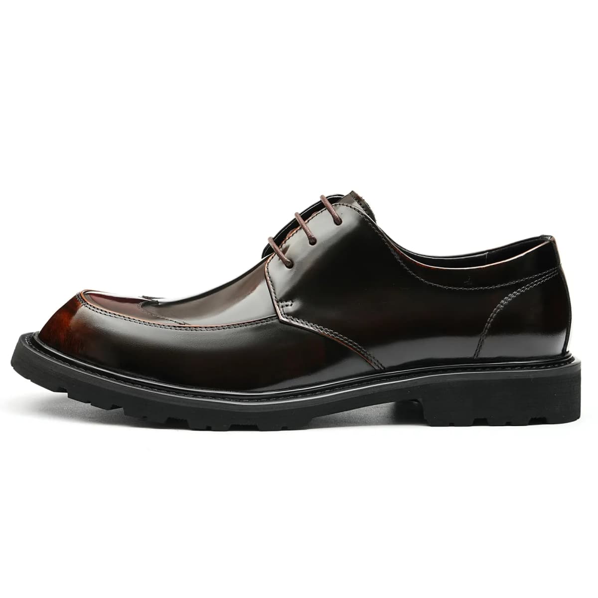 ASTON M.JAZZ Patent Leather Business Round Toe British Versatile Trendy Wedding Shoes Dress Shoes Men's