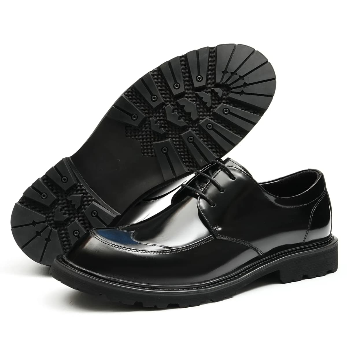 ASTON M.JAZZ Patent Leather Business Round Toe British Versatile Trendy Wedding Shoes Dress Shoes Men's 14