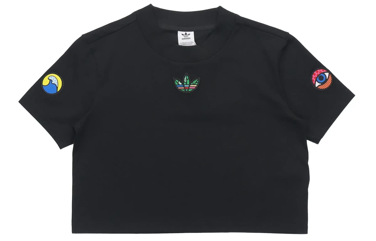 adidas originals Artist Tee Qadın Crop T-Shirt Qara