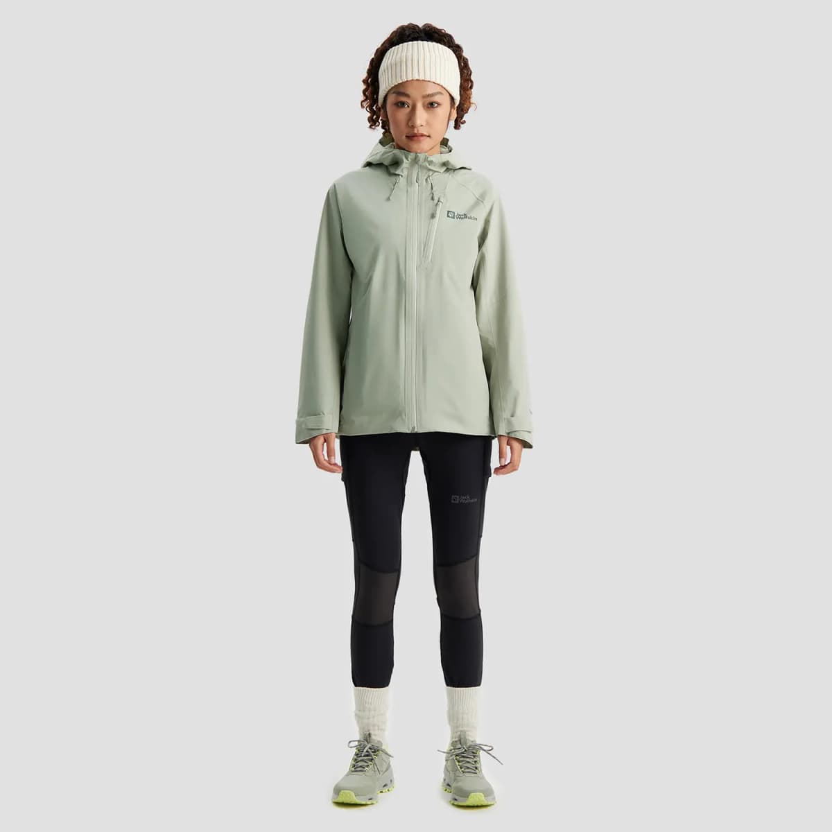 Jack Wolfskin Mountain Versatile Outdoor Hiking Waterproof And Windproof Windbreaker Jacket Women's 4