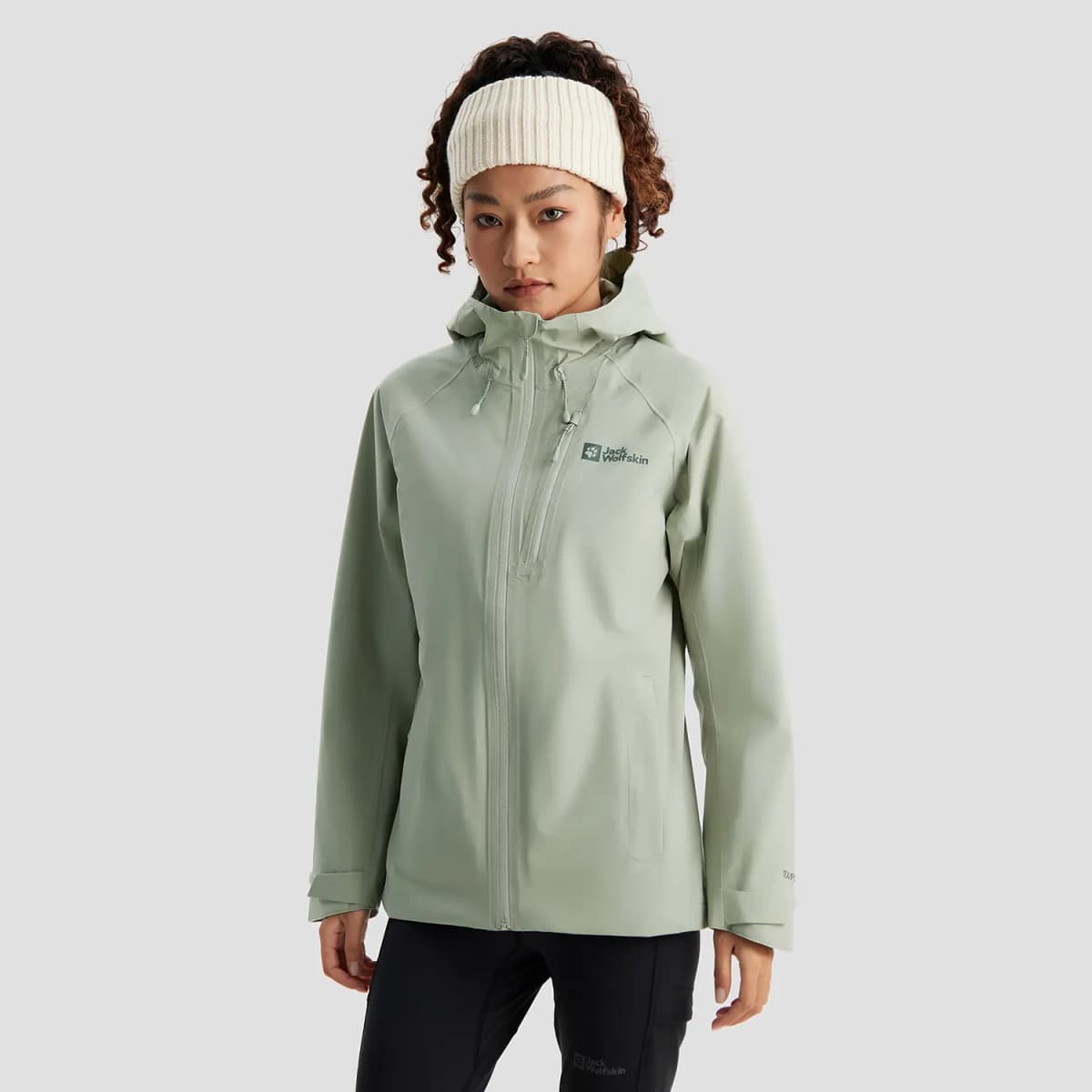 Jack Wolfskin Mountain Versatile Outdoor Hiking Waterproof And Windproof Windbreaker Jacket Women's 8