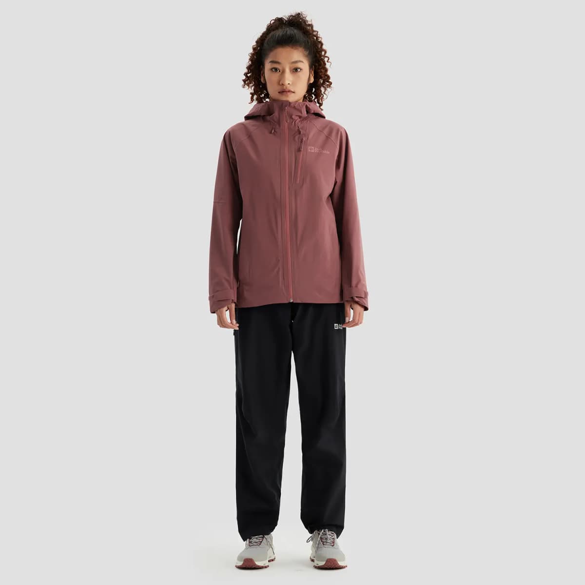 Jack Wolfskin Mountain Versatile Outdoor Hiking Waterproof And Windproof Windbreaker Jacket Women's 12