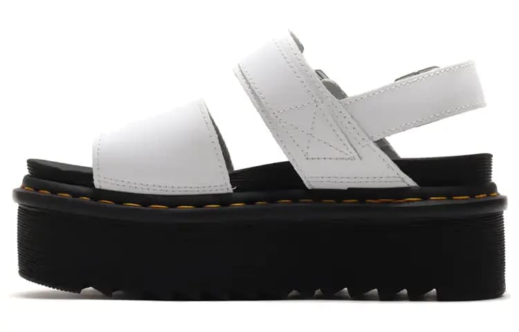 Dr.Martens Voss Leather Thick Bottom Sandals White Women's