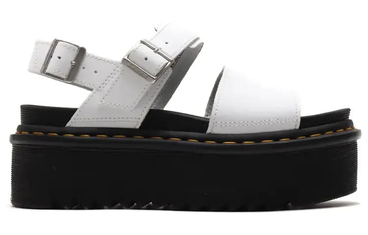 Dr.Martens Voss Leather Thick Bottom Sandals White Women's 2