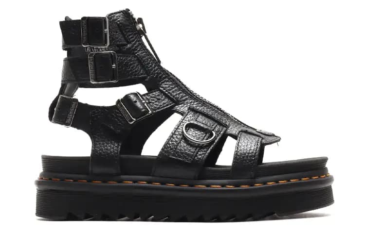 Dr.Martens Olson Platform Sandles Black Women's 2