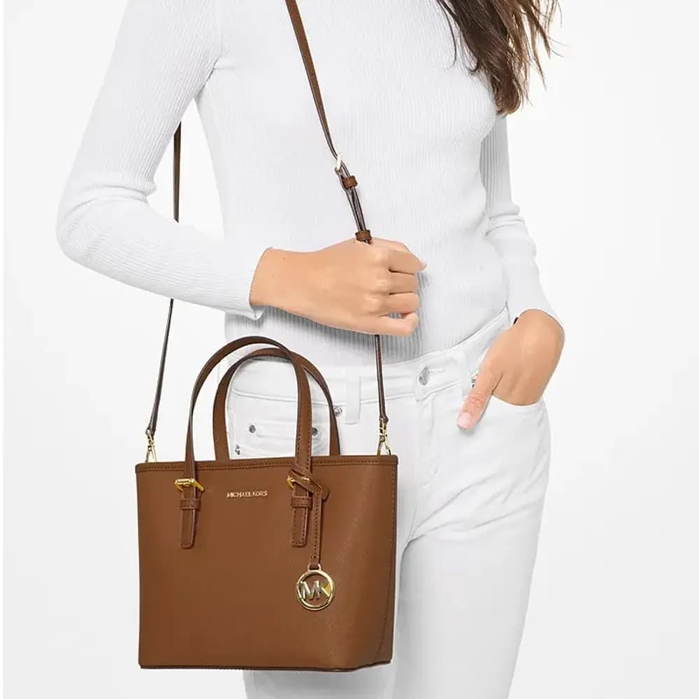 MICHAEL KORS Jet Set Dəri Çanta Qadın Qəhvəyi 9