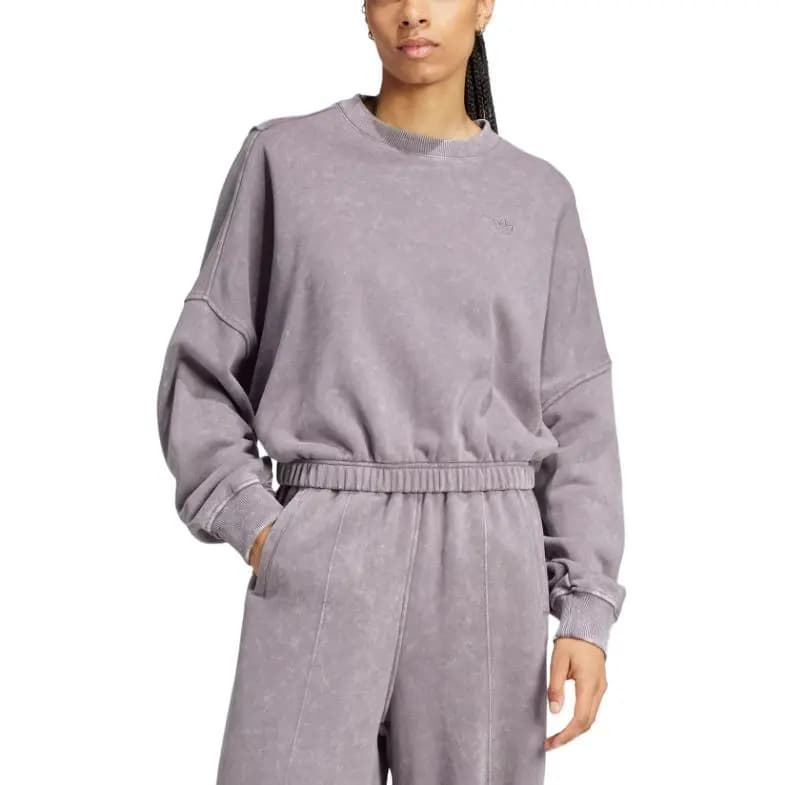 adidas originals Premium Essentials WASHED FW24 Qadın Sweatshirt Kölgə Boz 2