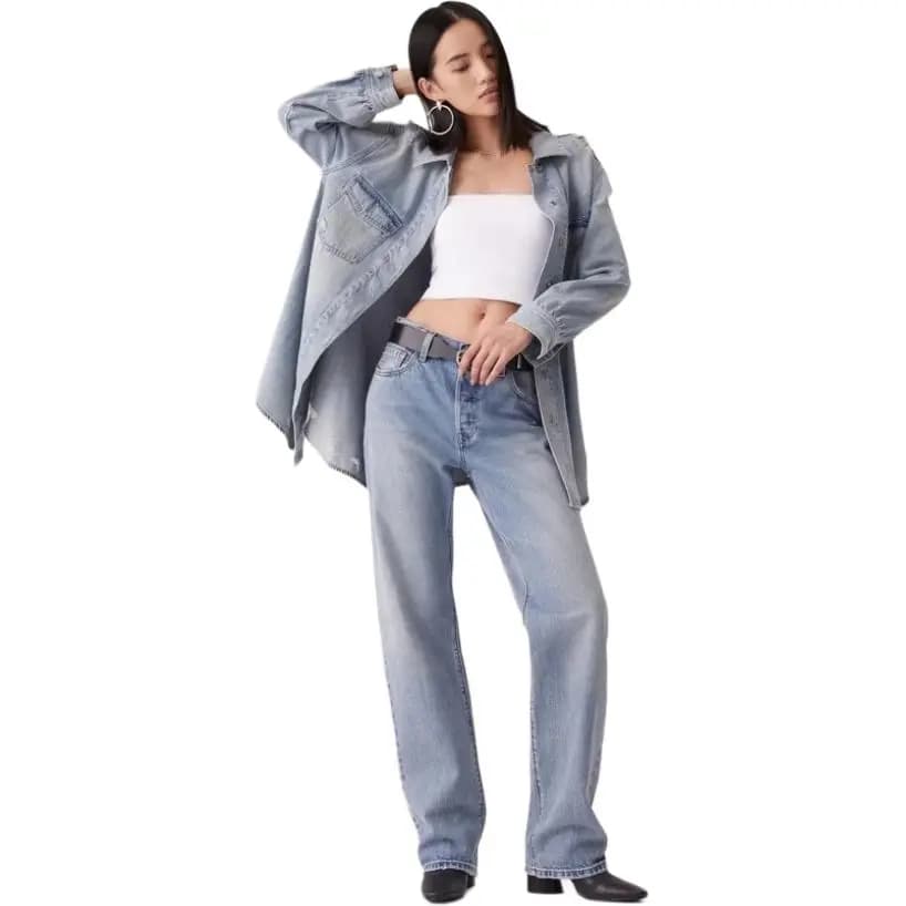 Levi’s Yuyulmuş Mavi Qadın Cins Şalvar 4