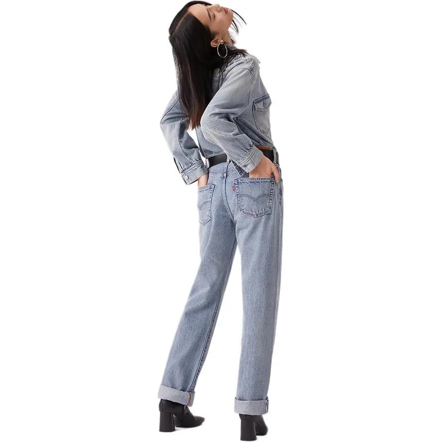 Levi’s Yuyulmuş Mavi Qadın Cins Şalvar 5