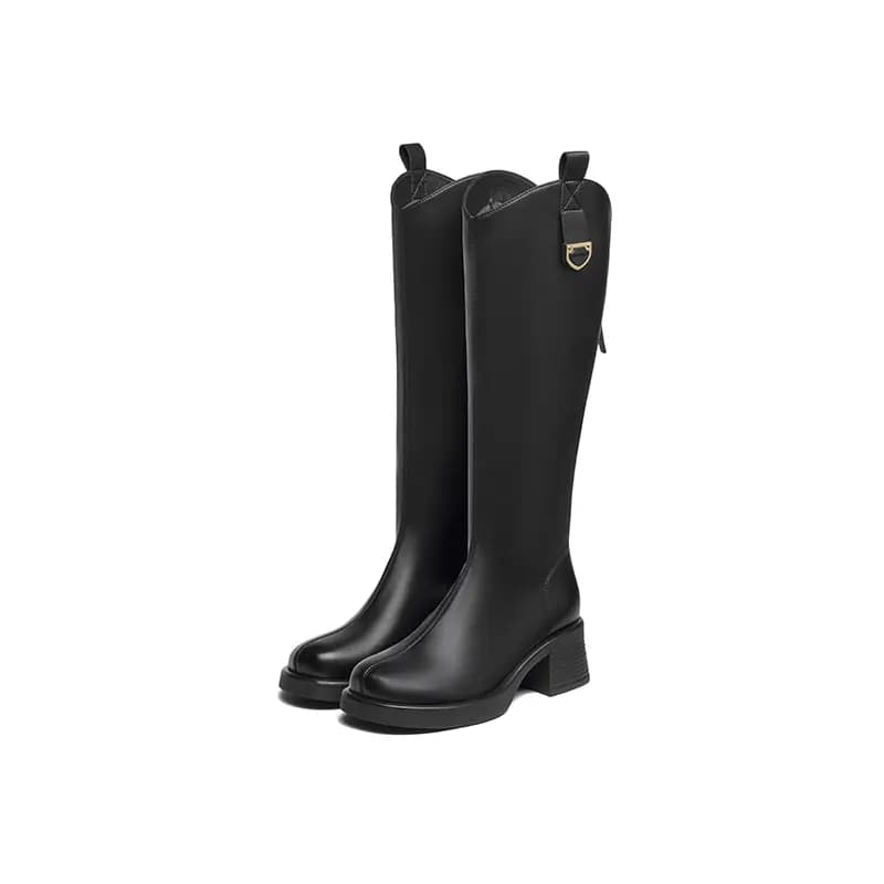 JOSINY French Simple Comfortable Versatile Height-Increasing Slimming Breathable Casual Commute High-Top Boots 5.5cm Women's 13