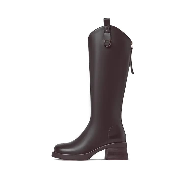 JOSINY French Simple Comfortable Versatile Height-Increasing Slimming Breathable Casual Commute High-Top Boots 5.5cm Women's 6