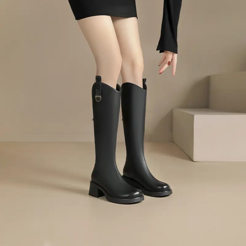 JOSINY French Simple Comfortable Versatile Height-Increasing Slimming Breathable Casual Commute High-Top Boots 5.5cm Women's 14
