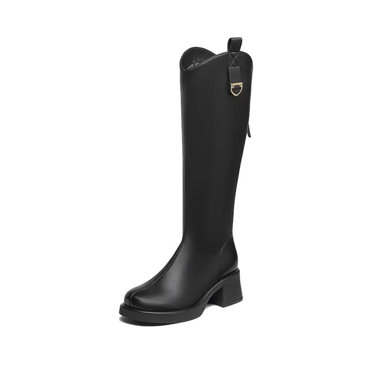 JOSINY French Simple Comfortable Versatile Height-Increasing Slimming Breathable Casual Commute High-Top Boots 5.5cm Women's 2