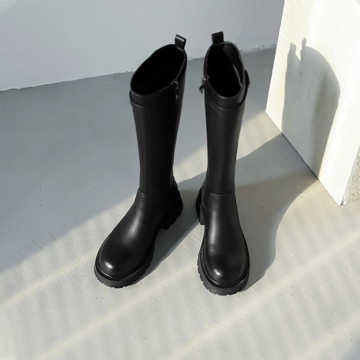 GEMEIQ Retro Trendy High Boots 5cm Women's 3