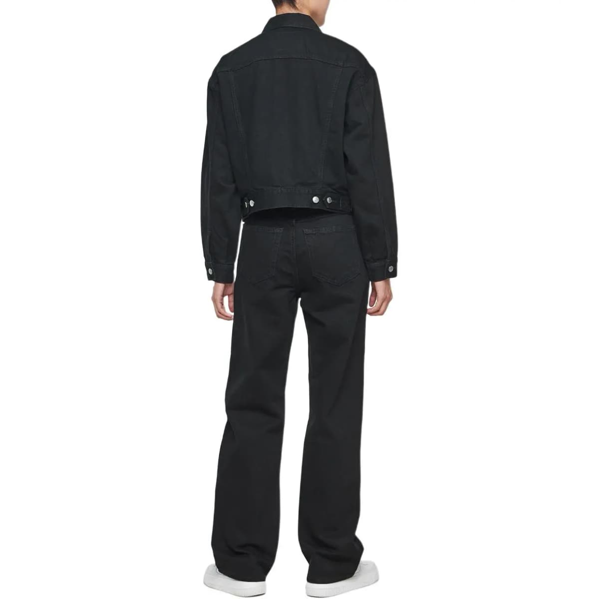 CALVIN KLEIN Jeans Denim Pencək Qadın Qara 4