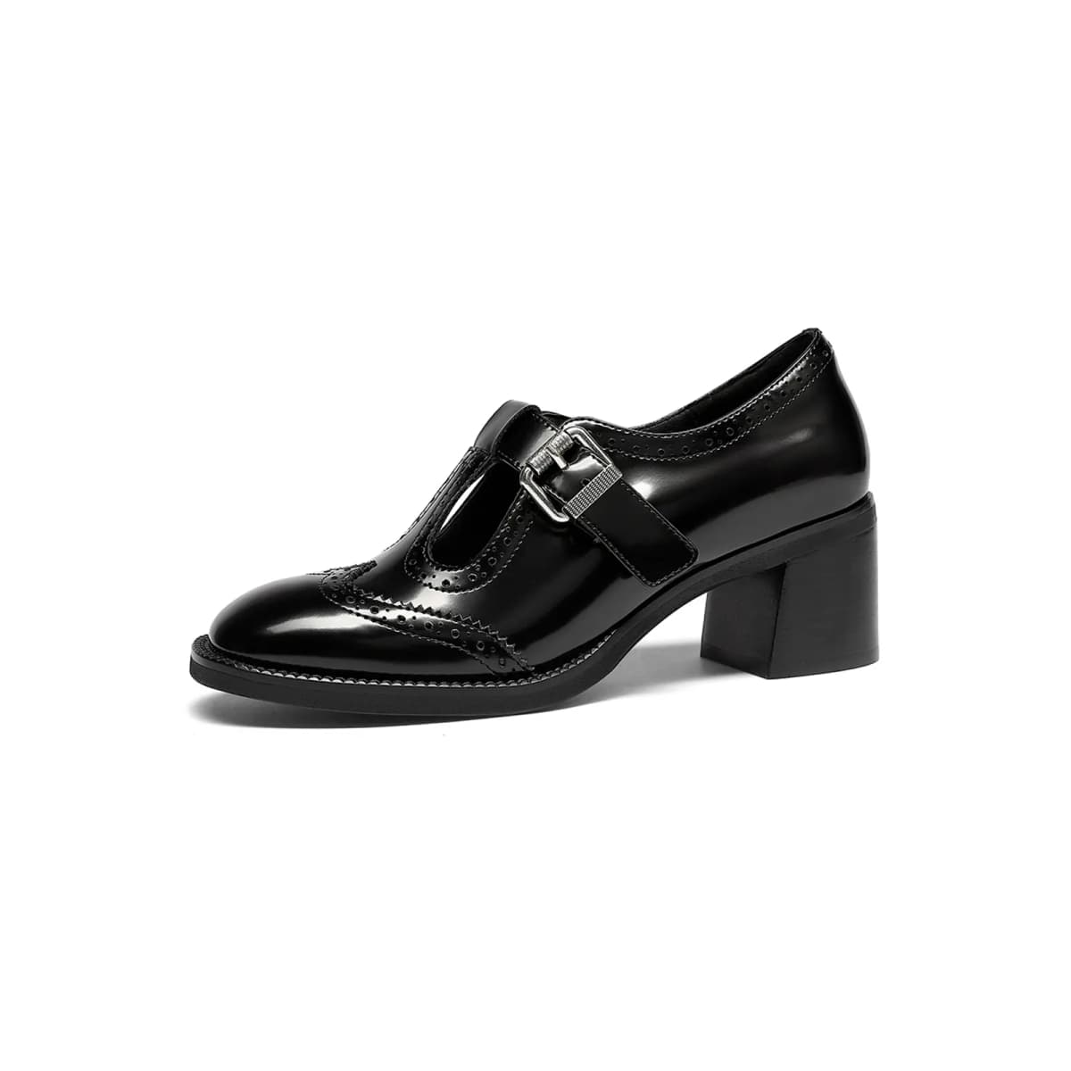 GOLDLION Chunky Heel Mary Jane Shoes 6cm Women's 2