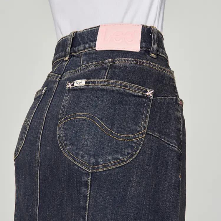 Lee FW24 Early Fall Mall Collection Denim Mermaid Ətək Qadın Tünd Mavi 6