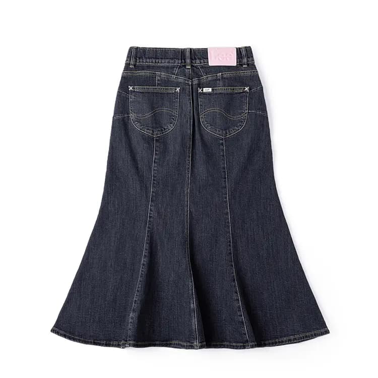 Lee FW24 Early Fall Mall Collection Denim Mermaid Ətək Qadın Tünd Mavi 2