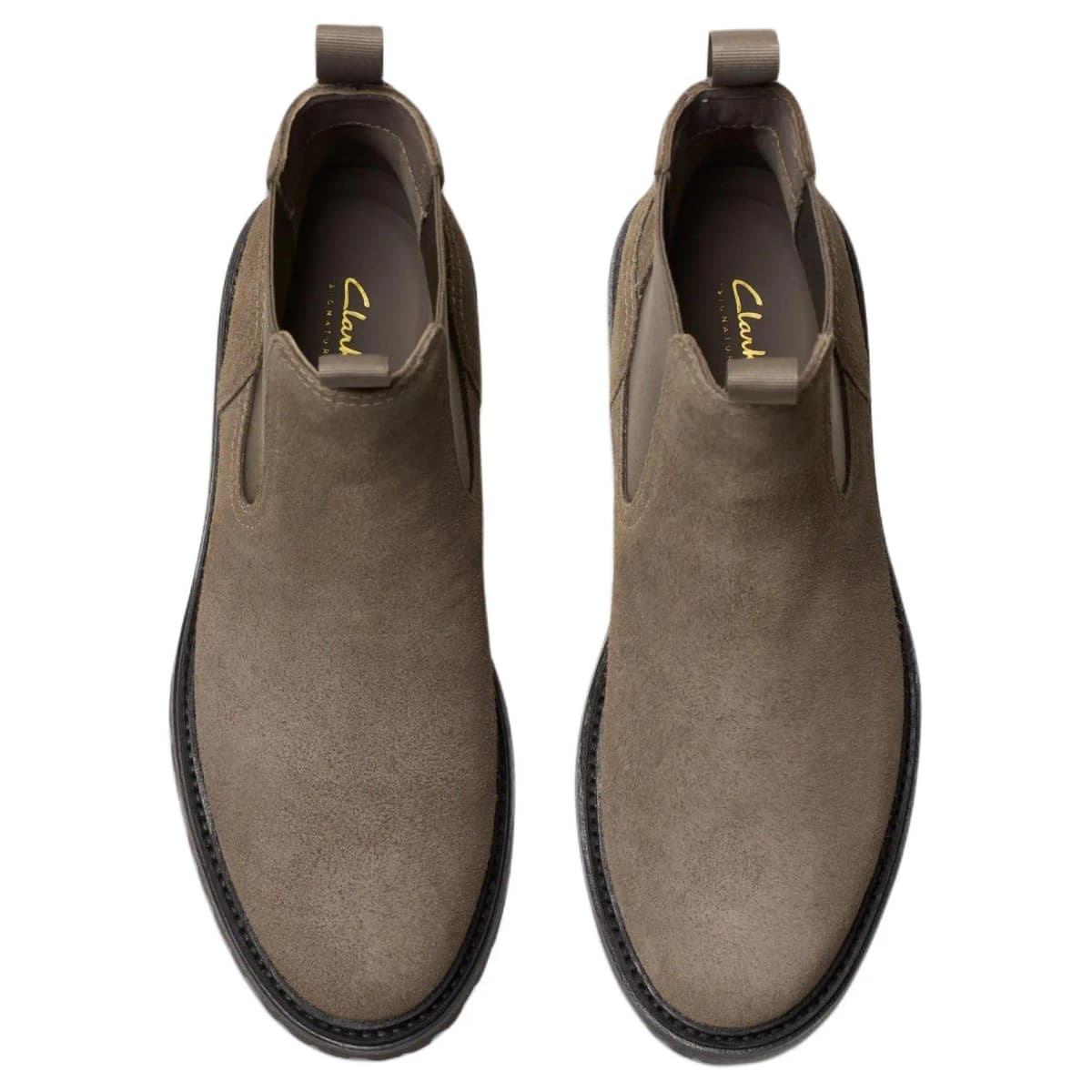 Clarks Short Chelsea Boots Men's Gray 4