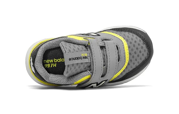 Toddler New Balance 997H Series Hook-and-Loop Chunky Casual Sneakers Gray Yellow 3