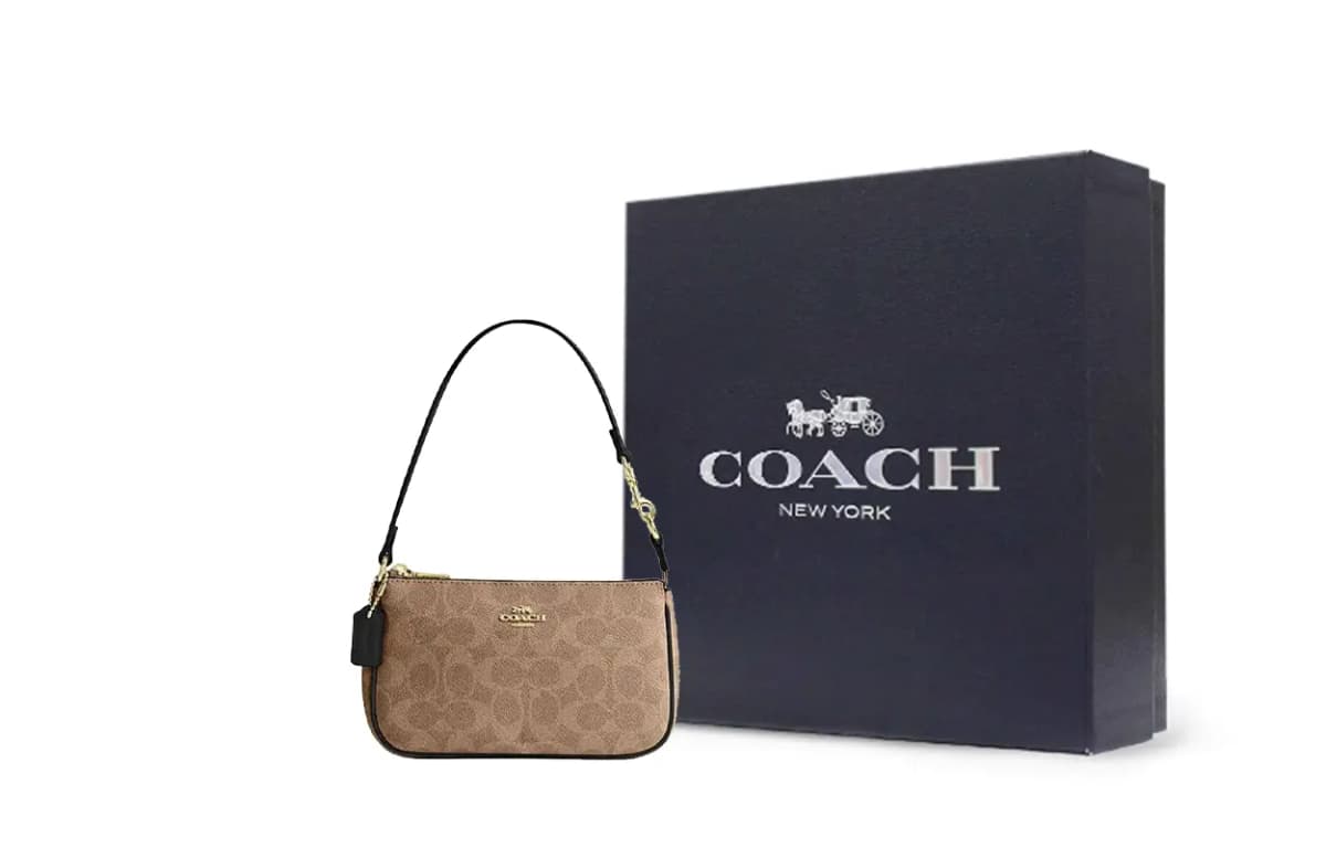 COACH Nolita Süni Dəri Çanta Qadın Qəhvəyi/Sarı/Qara 5