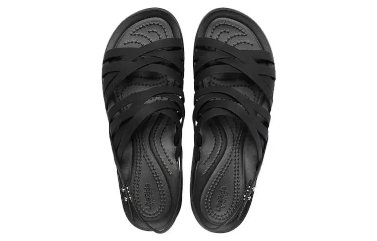 Crocs Brooklyn Strappy Black Sandals Women's 3