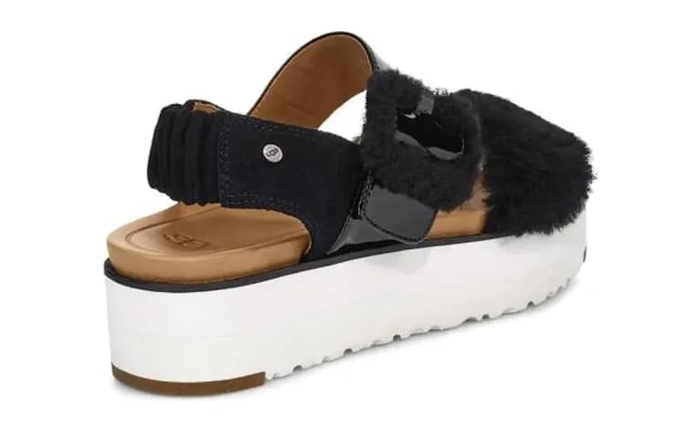 UGG Le Fluff Qadın Sandalı Ağ/Qara 5