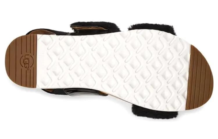 UGG Le Fluff Qadın Sandalı Ağ/Qara 6