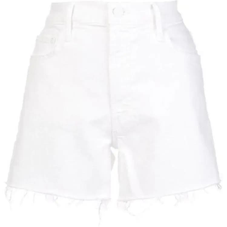 MOTHER Denim Qadın Şortu Ağ
