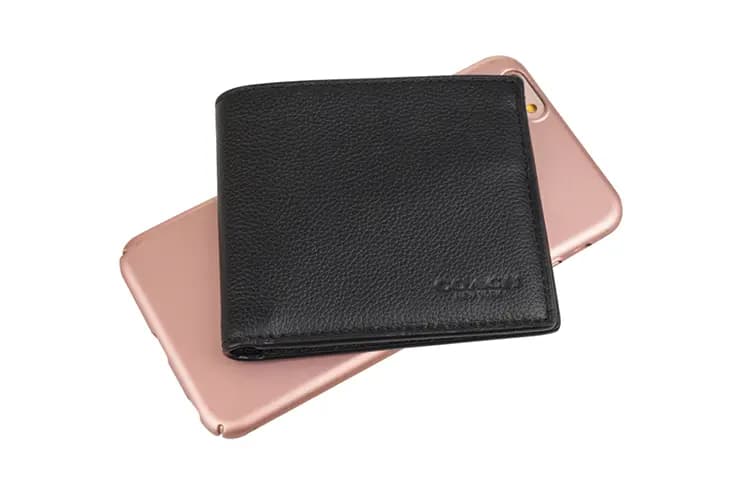 COACH Dəri Pulqabı Kişi Qara 4