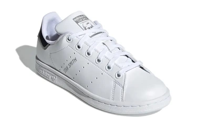adidas Originals STAN SMITH J Uşaq İdman Ayaqqabısı Ağ/Qara 3
