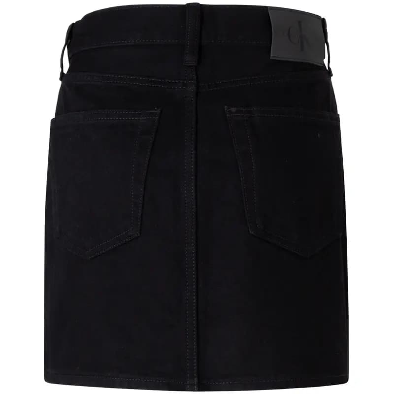 CALVIN KLEIN Qadın Denim Qısa Ətək Qara 2