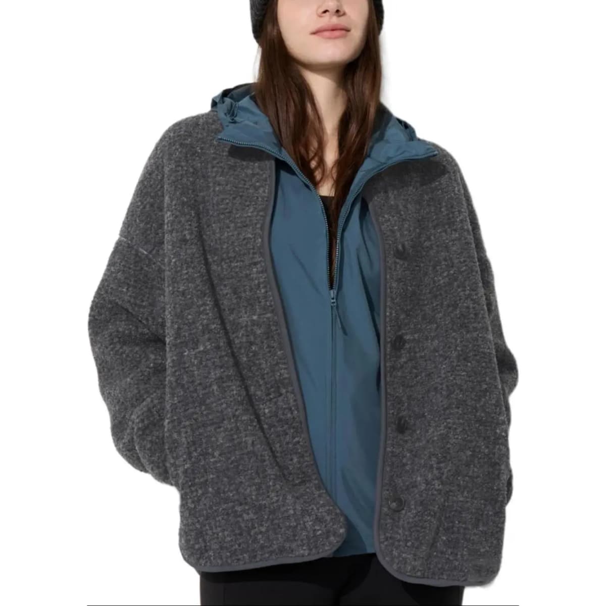 UNIQLO Velvet Qadın Pencəyi Tünd Boz