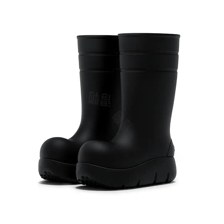 Beys Fashion Simple Versatile Street Trend High Boots Women's Black 2