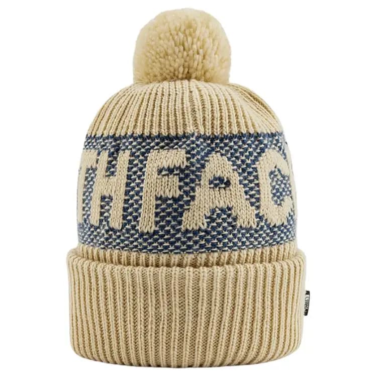 THE NORTH FACE Embroidered Logo Beanie Unisex Beige