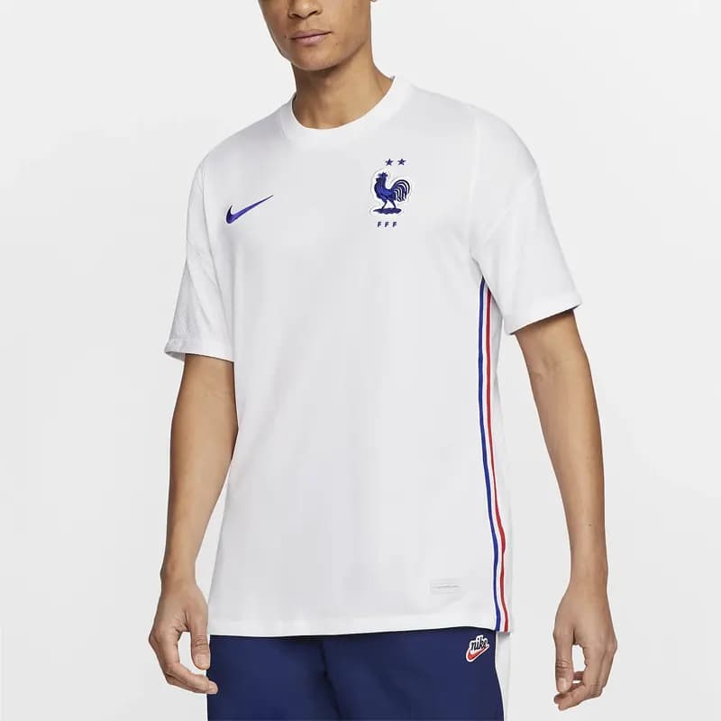 Nike Training Match Short Sleeve Soccer Jersey SW Fan Version 20 Season France Away Men's White 4