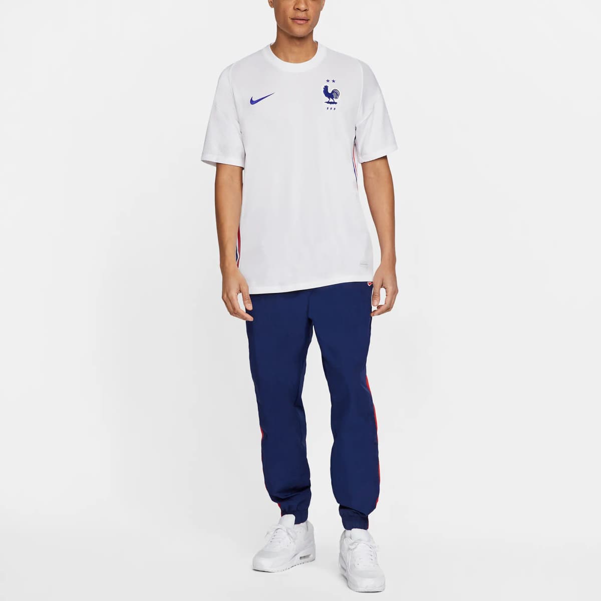 Nike Training Match Short Sleeve Soccer Jersey SW Fan Version 20 Season France Away Men's White 3