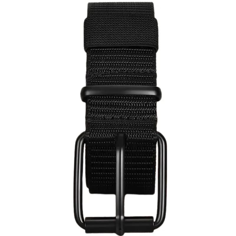 Warrior Multi-Hole Canvas Men's Fashion Trend Casual Versatile Minimalist Woven Jeans Buckle Belt Youth Korean Style Versatile Extended Fabric Strap Webbing Belt 3.8cm 4
