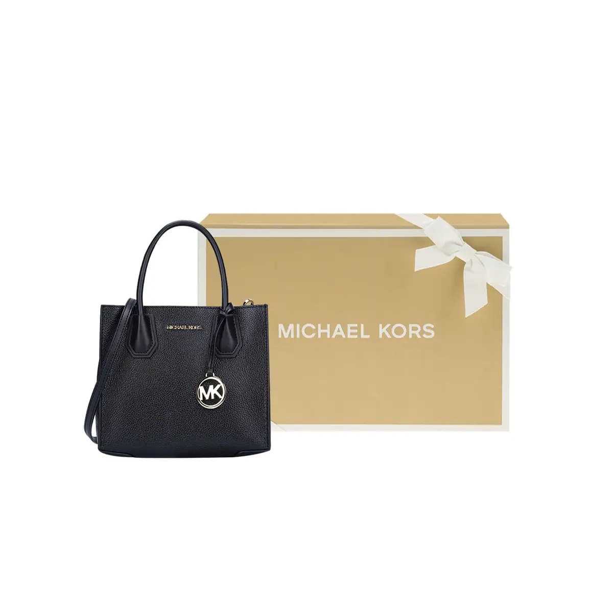 MICHAEL KORS Mercer Dəri Crossbody Çantası 6