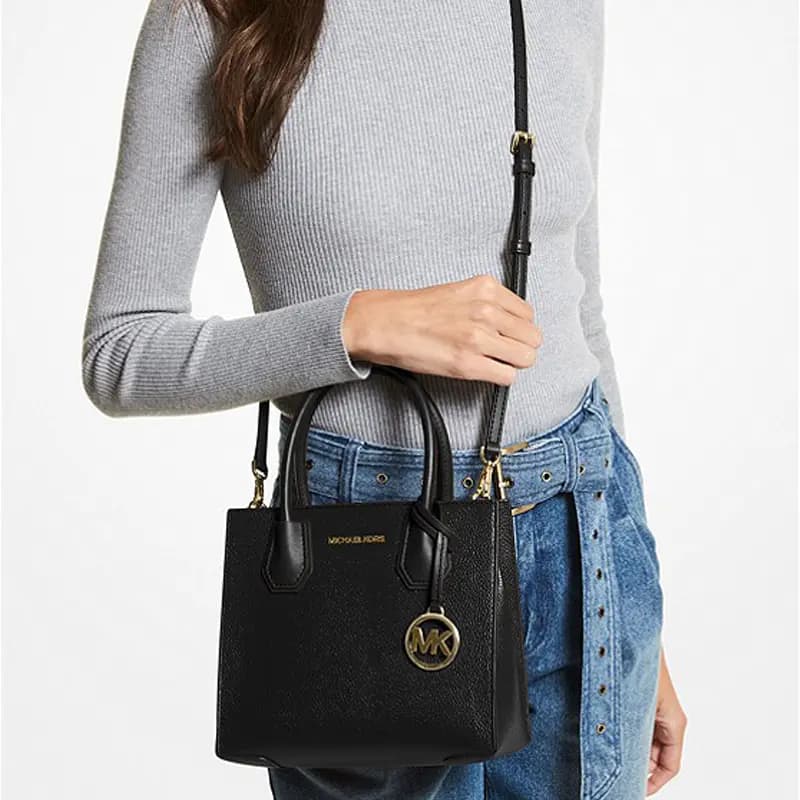 MICHAEL KORS Mercer Dəri Crossbody Çantası 4