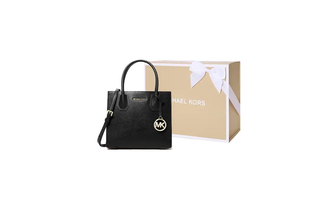 MICHAEL KORS Mercer Dəri Crossbody Çantası 9