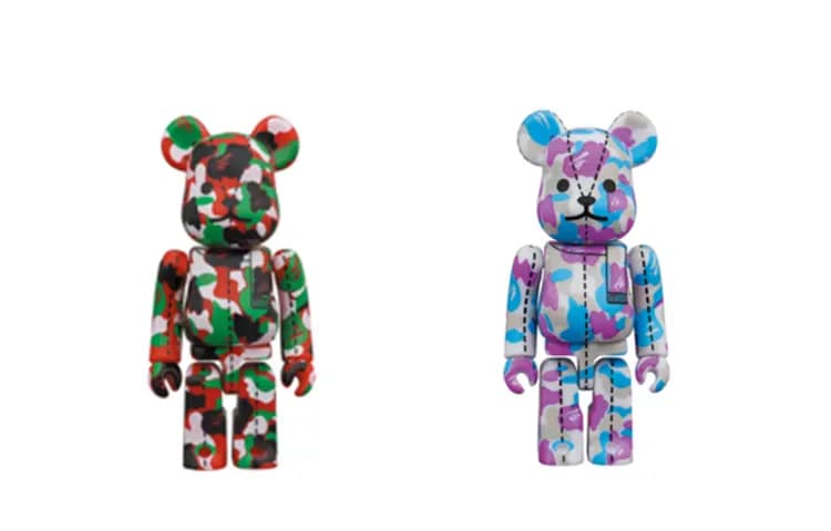 Bearbrick A BATHING APE 28TH ANNIVERSARY BAPE CAMO 100% #2 3